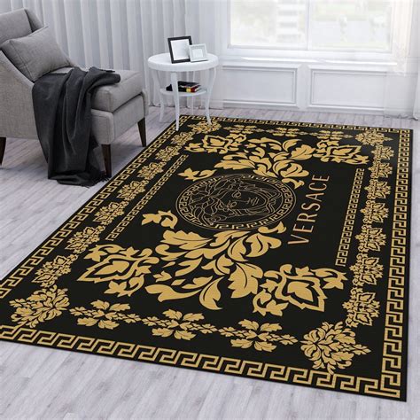 versace style rug|versace rug black and gold.